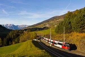 An S-Bahn Talent train near Matrei am Brenner.