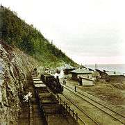 Steam locomotive on the circum-Baikal railroad.