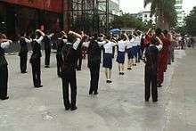File:Workers dancing in formation - 01.ogv