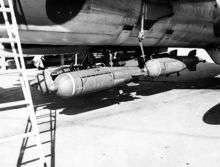 CBU-24 cluster bombs on a US Air Force F-105 Wild Weasel.