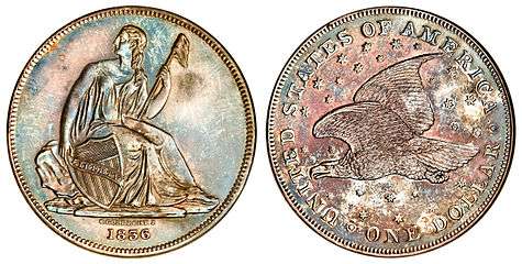 The flying eagle reverse of the Gobrecht dollar