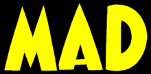 A logo.  In cartoon uppercase letters it reads "MAD".