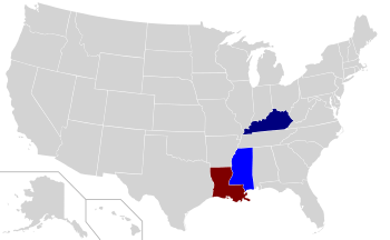 1999 Gubernatorial election results map