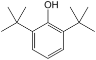 Structural formula of 2,6-di-tert-butylphenol