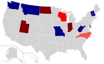 2012 Gubernatorial election results map