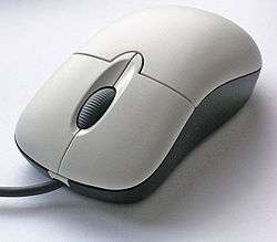 Microsoft Tastenmaus mouse representing human-computer interaction