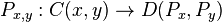  P_{x,y}: C(x,y)\to D(P_x,P_y)