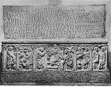 A photo of an early Christian sarcophagus