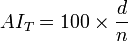 AI_T = 100\times\frac{d}{n}