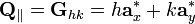 \mathbf{Q}_\parallel = \mathbf{G}_{hk} = h\mathbf{a}^*_x + k\mathbf{a}^*_y