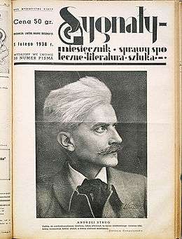 The front page of Sygnały magazine, February 1938.
