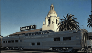 ATSF #501, one of the new "Pleasure Domes" built by Pullman-Standard, in San Diego before entering regular service on the Super Chief.