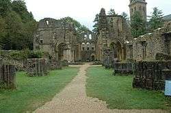 Photo of the ruins of Orval Abbey in 2005