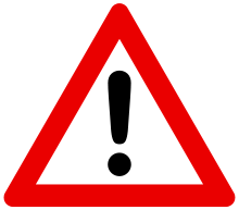 German road warning sign