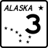 Alaska Route 3 marker