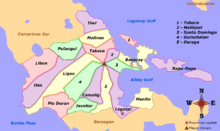 Political map of Albay