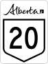 Alberta Highway 20 shield
