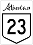 Alberta Highway 23 shield