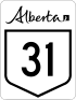 Alberta Highway 31 shield