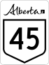 Alberta Highway 45 shield