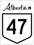 Alberta Highway 47 shield