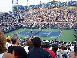 Inside Armstrong Stadium during the 2006 US Open.