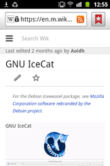 Android Browser showing faulty render of Wikipedia page