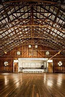 The interior of Anhalt Dancehall built in 1908 Anhalt Hall.