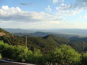 A photo of the highlands from route 191 in Arizona in Apache-Sitgreaves National Forest.
