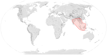 Map showing the range of Apis andreniformis
