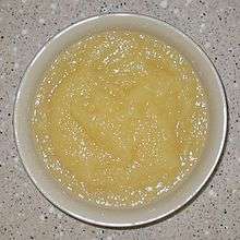 A bowl of applesauce
