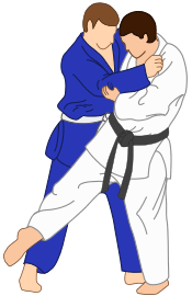 illustration of Ashi-Guruma Judo throwing technique