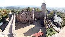 Ruins of castle, seen from above