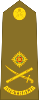 Australian Army major general's shoulder board.