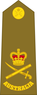 Australian Army lieutenant general's shoulder board.