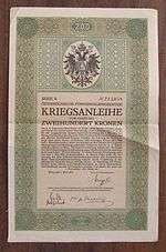 a 1915 Austrian war bond