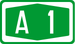Croatian A1 motorway shield