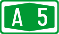 Croatian A5 motorway shield