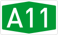 A11 motorway shield