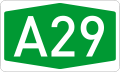A29 motorway shield