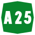 A25 Motorway shield}}