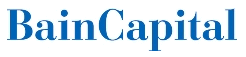 Plain logo consisting of white serif letters against dark blue background