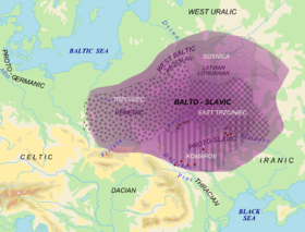 Linguistic map of eastern Europe