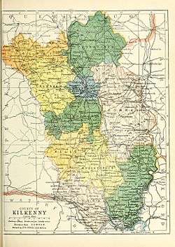 Map of the baronies in County Kilkenny