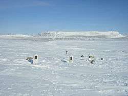 Graves of the dead crewman from the 1845 Franklin Northwest Passage expedition