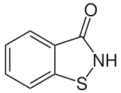 Skeletal formula of benzisothiazolinone
