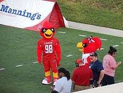 Big Red mascots before the game