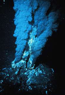 A hydrothermal vent in the Atlantic Ocean