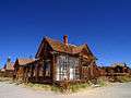 Photograph of abandoned and deteriorated buildings in the Bodie Historic District.