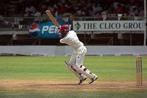 Brian Lara batting for the West Indies